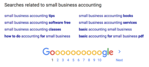 small business accounting screenshot