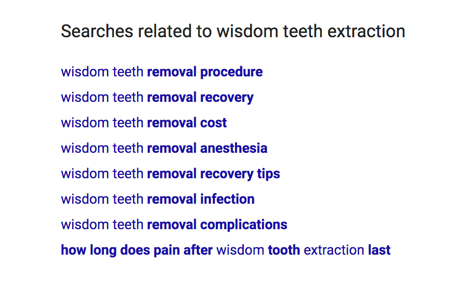 search results for wisdom teeth extraction search