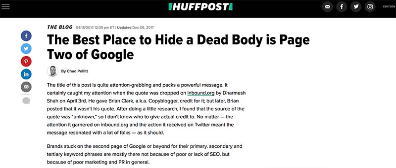 best place to hide a dead body